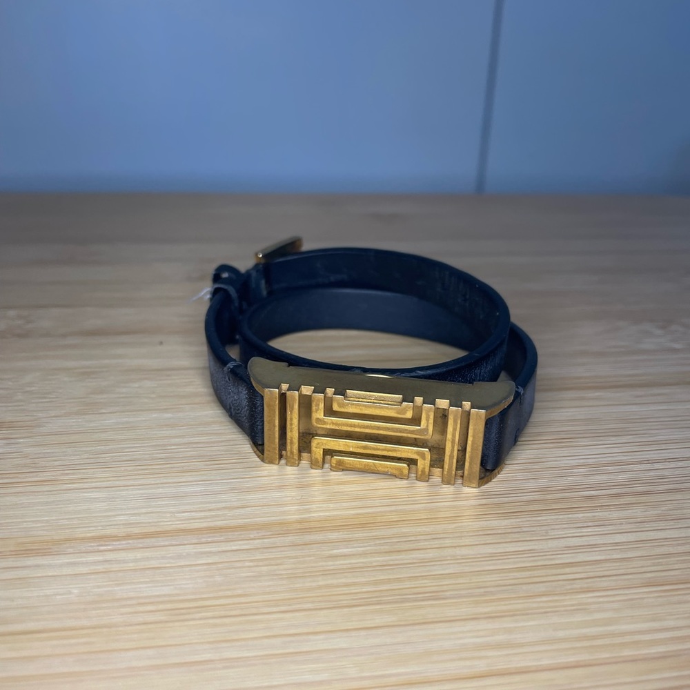 Tory Burch x FitBit Double Wrap Leather Bracelet with charger and Fitbit chip